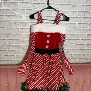 Red and White Striped Costume